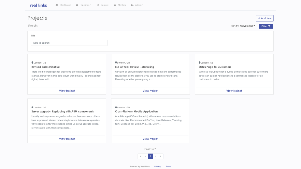 Match people with projects